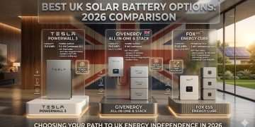 best solar battery storage UK options 2026 — Tesla Powerwall, GivEnergy and Fox ESS compared side by side